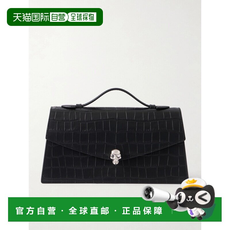 香港直邮mcqueen 亚历山大 麦昆 女士 骷髅头精饰皮革手包 874619