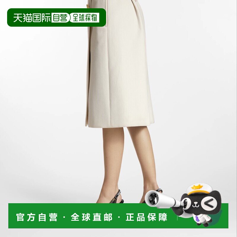自营1h可退 欧洲直邮LV/路易威登 女士黑色小羊皮/帆布高跟鞋新款