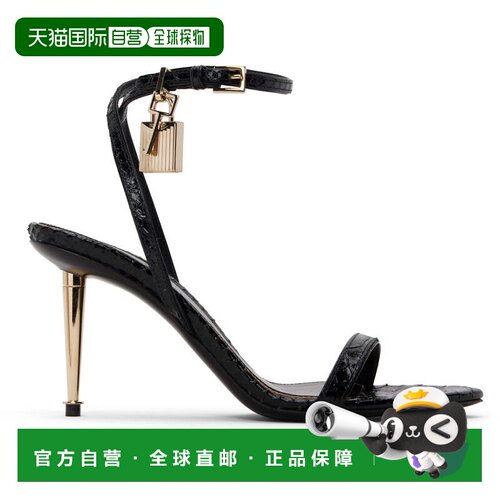 1h可退 香港直邮Tom Ford 汤姆 福特 女士 黑色 Python Pointy Pa