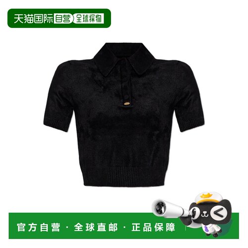 1h可退 香港直邮AMIRI 女士POLO衫 AWKNPO10310001 AW2025 黑色 P