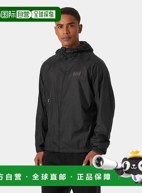 自营欧洲直邮Helly Hansen 男士黑色聚酰胺Rapide夹克防风夹克