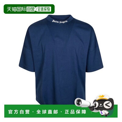 香港直邮Palm Angels 棕榈天使 男士 徽标印花圆领 T 恤 PMAA10BS