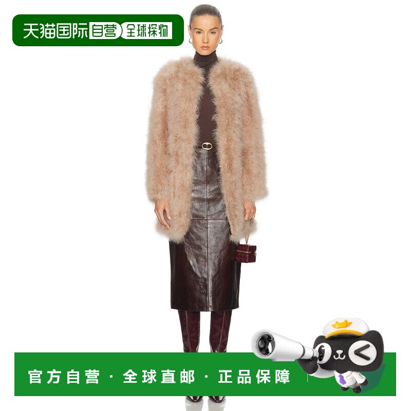 1h可退 香港直邮YVES SALOMON 女士 羽毛夹克 24EYM31185PLUX