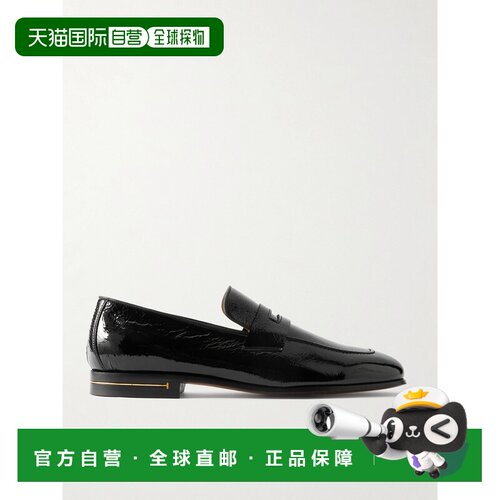 香港直邮1h可退 Tom Ford 汤姆 福特 男士 Gigi 裂纹漆皮乐福鞋 J