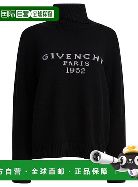 1h可退 香港直邮Givenchy 纪梵希 女士 黑色羊毛高领毛衣 BW90VE4