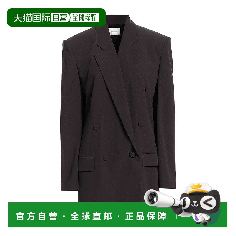 1h可退 香港直邮Saint Laurent 圣罗兰 女士 西装外套 brown棕色