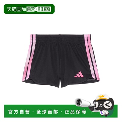 香港直邮adidas 阿迪达斯 女童 3-stipe Pacer 渐变网纱短裤(大童