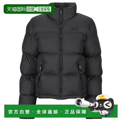 欧洲直邮Superdry 女衣服 羽绒服/棉服 黑色 冬天 PADDED NON HOO