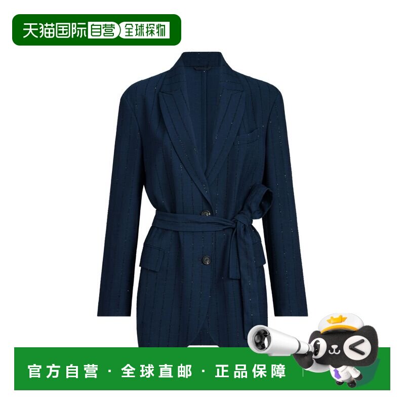 香港直邮Brunello Cucinelli 布内罗 古奇拉利 女士 海军蓝夹克 M