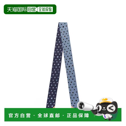1h可退 香港直邮Fendi 芬迪 女士 WRAPPY 5 蓝色真丝圆点配饰 FXT