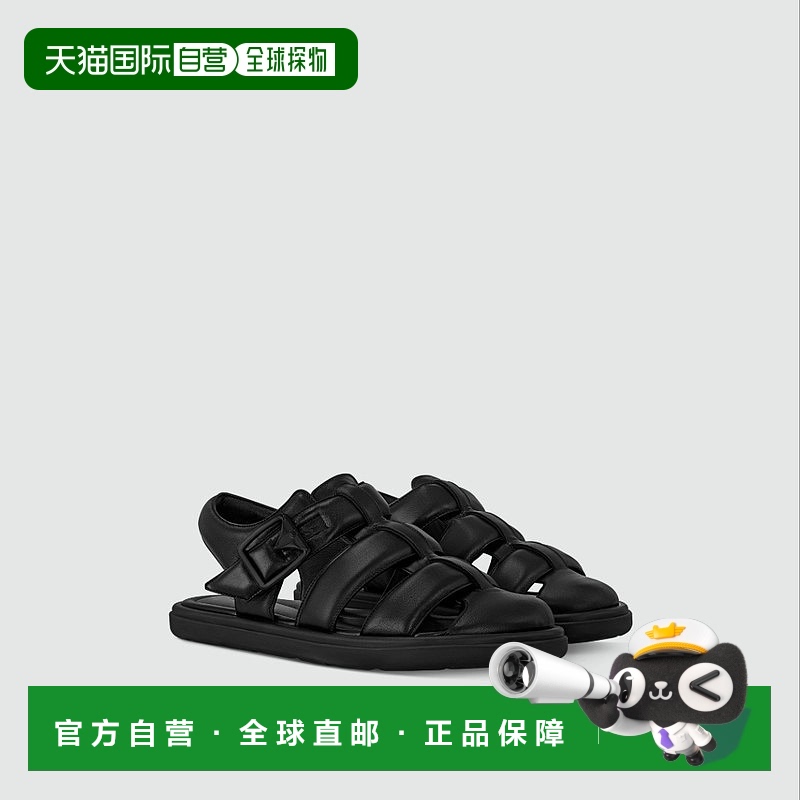 自营1h可退 欧洲直邮LOUIS VUITTON路易威登 男士黑色小羊皮凉鞋