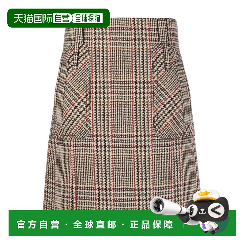 【99新未使用】香港直邮Miu Miu 合身迷你A字裙半身裙 MG185511GU