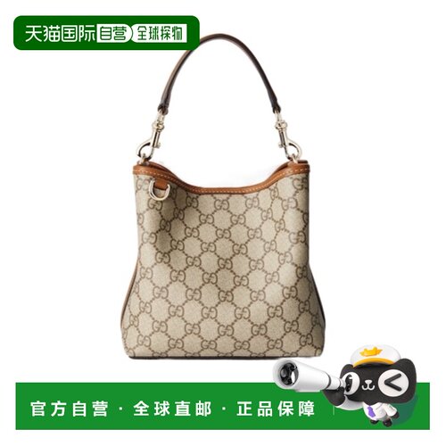香港直邮Gucci GG Emblem系列迷你水桶包 815118FAD6L古驰斜挎包