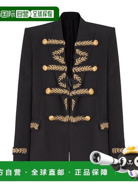 香港直邮Balmain 刺绣绉纱夹克 FH1SM176PD09长袖