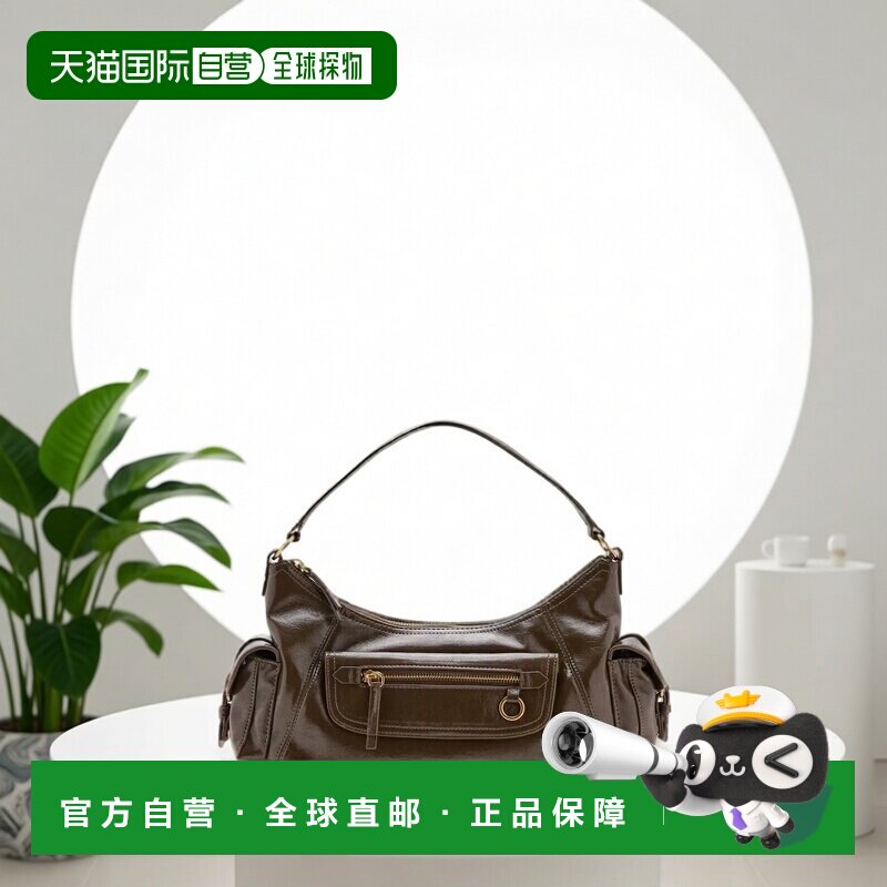 自营欧洲直邮Mango芒果 女士卡其色带口袋的单肩包斜挎包手提包