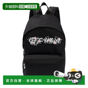香港直邮Off 舒适时尚 white black黑色 双肩包 徽标背包 1h可退