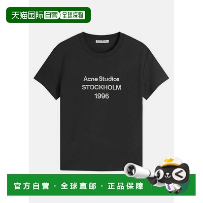 海外直邮Acne Studios1996系列圆领套头印花短袖T恤男女同款男装