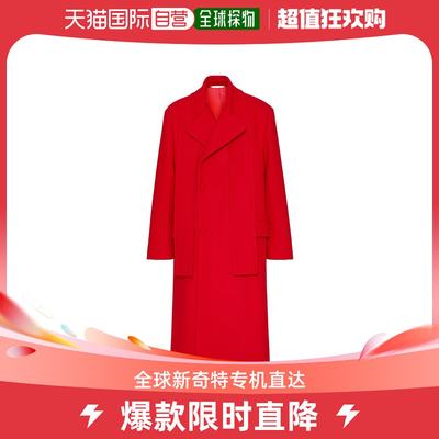 【99新未使用】香港直邮Valentino 双排扣羊毛大衣 3V0CAH059RG