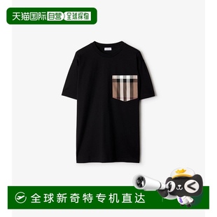 80803231 25秋冬 歐洲直郵BURBERRY 格紋口 短袖 T恤 女士 1h可退