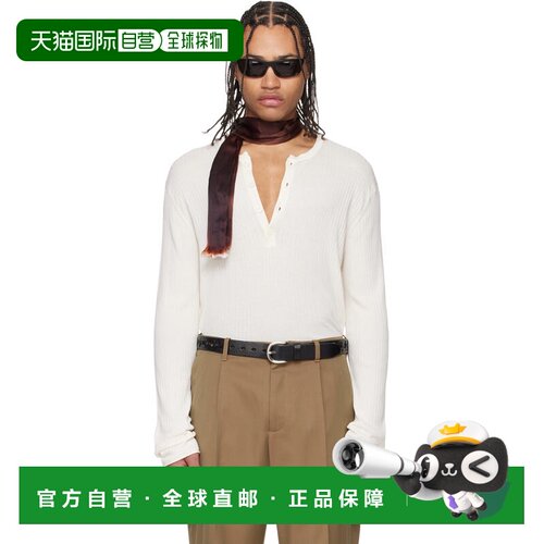 香港直邮Our Legacy 男士 灰白色 Fine 亨利衫 M2263FIIvoryCotto