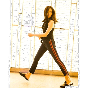 Mother 条纹饰边喇叭裤 牛仔裤1157383