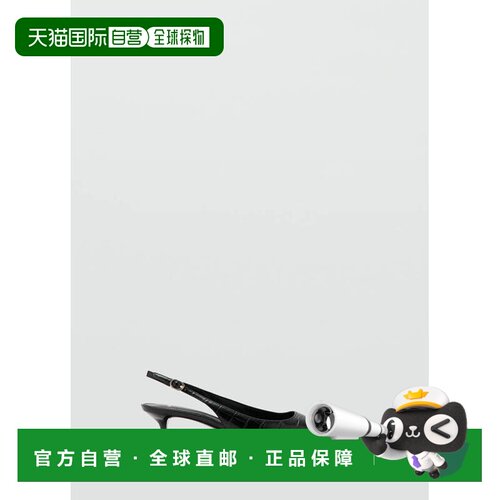 自营欧洲直邮MANGO 女士黑色鳄鱼纹效果高跟鞋
