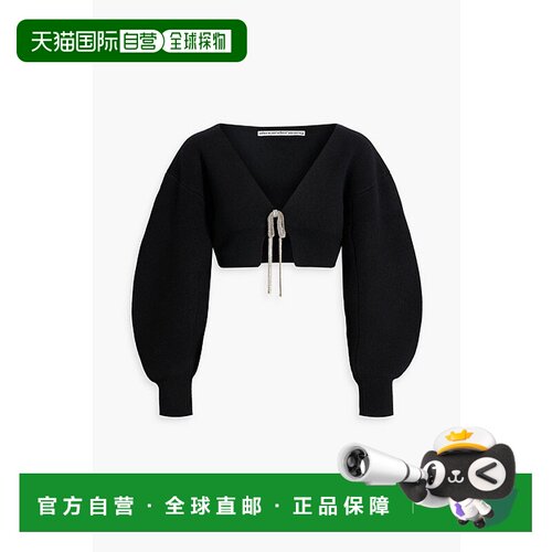 香港直邮Alexander Wang 亚历山大 王 女士 V领短款毛衣开衫 1KC1