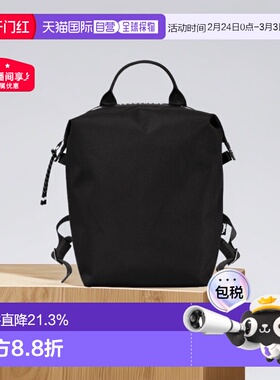 欧洲直邮Longchamp珑骧女士黑色帆布大容量双肩背包