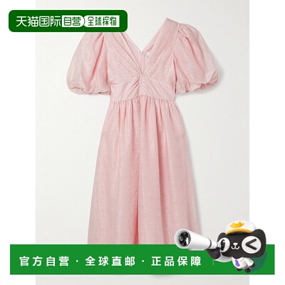 香港直邮SEA 海洋 女士 Florence 褶皱泡泡纱中长连衣裙 PF25053