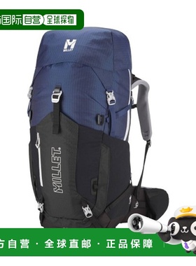自营欧洲直邮MILLET UBIC女士电子黑/深蓝色尼龙登山背包