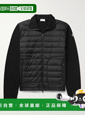 1h可退 香港直邮Moncler 盟可睐 男士 Shell Down 修身拼接羊毛混