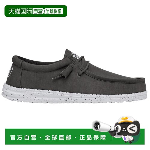 自营欧洲直邮Crocs卡骆驰 Wally Slub Canvas男士深灰色帆布便鞋