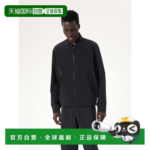 自营欧洲直邮Arcteryx始祖鸟 Diode男士黑色尼龙轻盈飞行员夹克