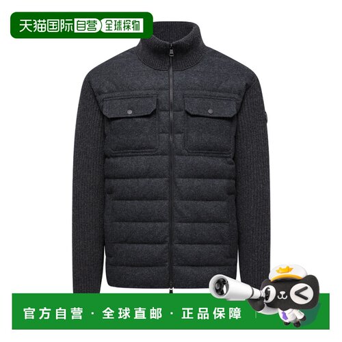 香港直邮Moncler 加厚羊毛拉链羽绒服夹克 K20919B00047M1115