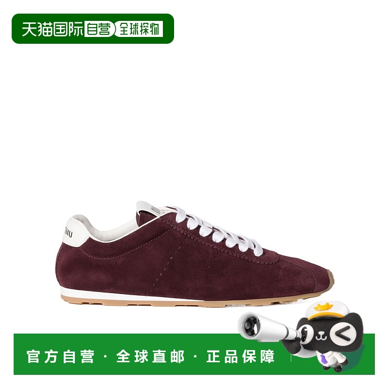 香港直邮Miu Miu Plume绒面革运动鞋 5E114E054F005