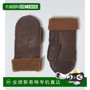 皮毛饰边皮革连指手套 1h可退 香港直邮Our Legacy 男士