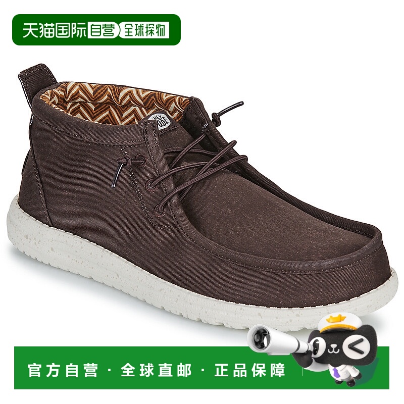欧洲直邮HEY DUDE  男鞋 秋冬2025 靴子 WALLY MID STRECH CANVAS