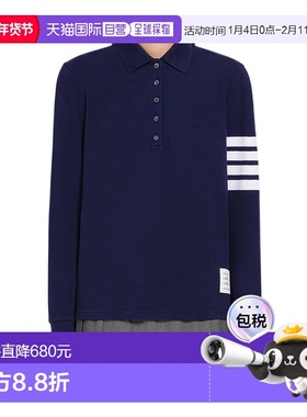 1h可退 香港直邮Thom Browne 长袖针织POLO衫 FJP053G07976条纹
