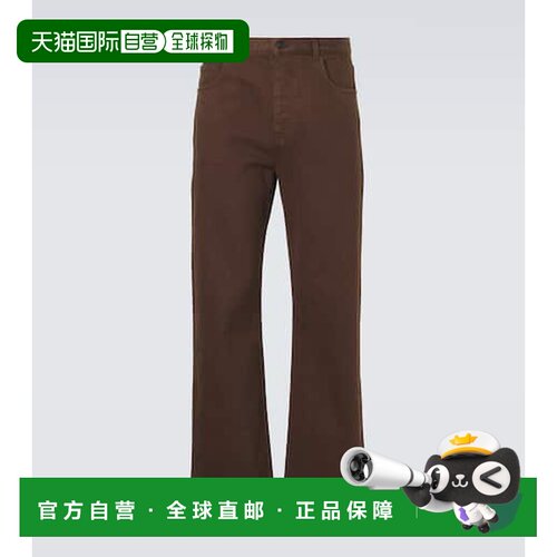 香港直邮The Row 男士 Siouxie 阔腿牛仔裤 brown棕色 舒适时尚