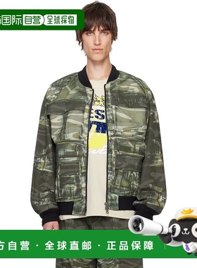 香港直邮Diesel 迪赛 男士 绿色 J-Mertz 飞行员夹克 A148500IPAZ