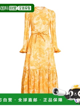 1h可退 香港直邮ZIMMERMANN 女士 长款连衣裙 orange橙色 舒适时