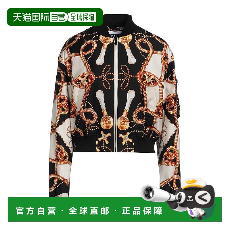 1h可退 香港直邮Moschino 莫斯奇诺 女士 短夹克 black黑色 舒适