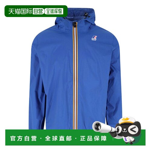1h可退 欧洲直邮K-WAY 男士户外风衣 K2123ZW063 SS2026 蓝色 徽