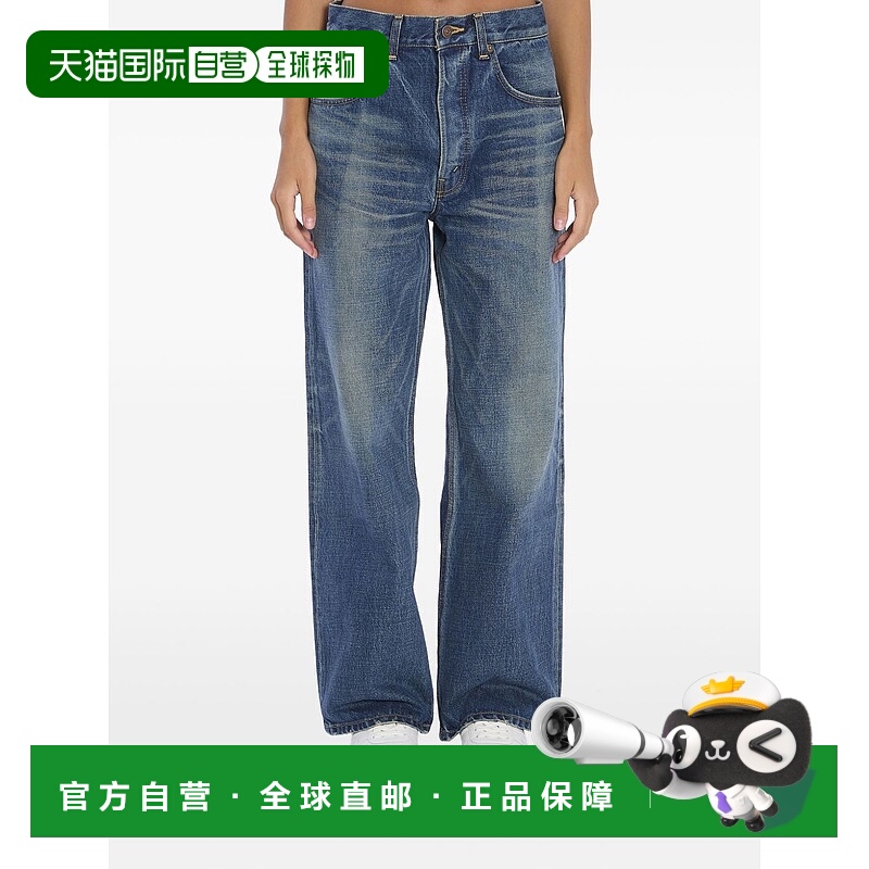 1h可退 香港直邮Celine 思琳 女士 阔腿牛仔裤 RP09W930F直筒裤