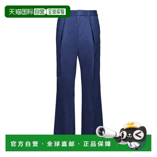 香港直邮BALMAIN 男士休闲裤 HH1PO132CG766DU AW2026 蓝色 腰带