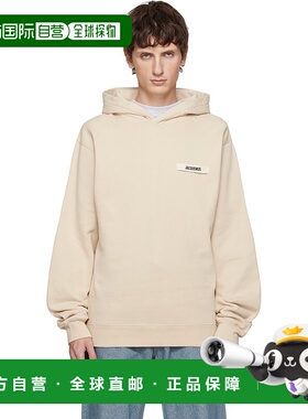 香港直邮Jacquemus 男士 米色 The Gros Grain 连帽衫 25EHOM0024