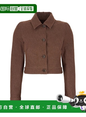 香港直邮MaxMara 麦斯玛拉 女士 棕色牛仔西装外套 CARPA002