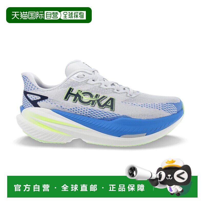 自营欧洲直邮HOKA Mach X 3男士蓝色网布跑步鞋跑鞋