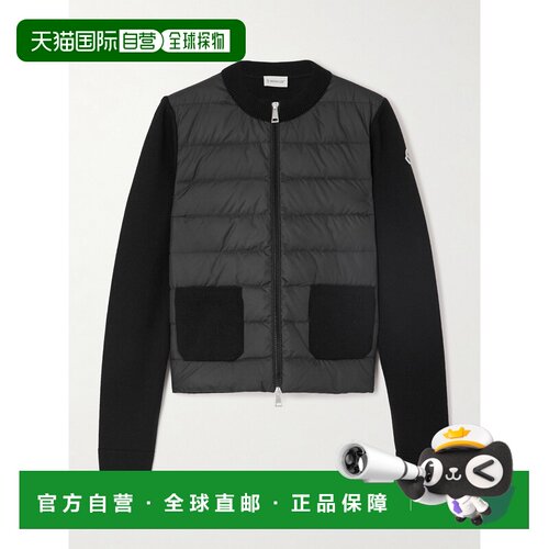 1h可退 香港直邮Moncler 盟可睐 女士 shell down 羊毛绗缝针织开
