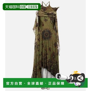 1h可退 香港直邮Marine Serre 女士 crêpe 印花针织中长连衣裙 0